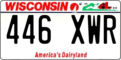 WI license plate 446XWR