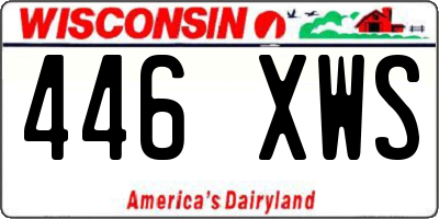 WI license plate 446XWS