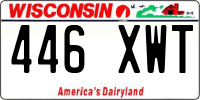 WI license plate 446XWT