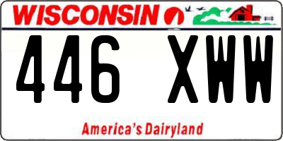 WI license plate 446XWW