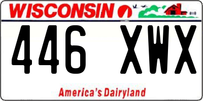 WI license plate 446XWX