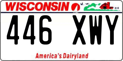 WI license plate 446XWY