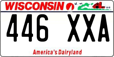 WI license plate 446XXA