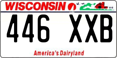 WI license plate 446XXB