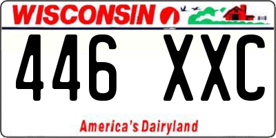 WI license plate 446XXC