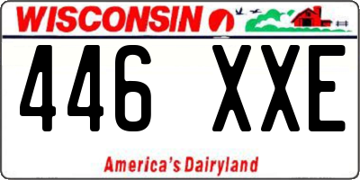WI license plate 446XXE