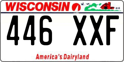 WI license plate 446XXF