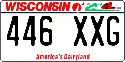 WI license plate 446XXG