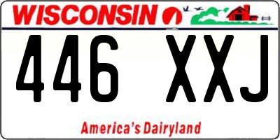 WI license plate 446XXJ