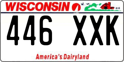 WI license plate 446XXK