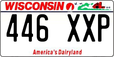 WI license plate 446XXP