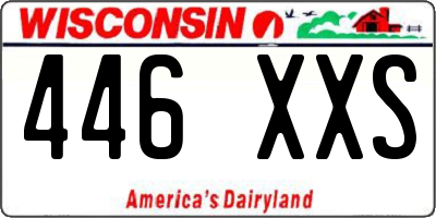 WI license plate 446XXS