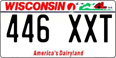 WI license plate 446XXT