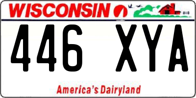 WI license plate 446XYA