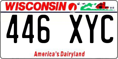 WI license plate 446XYC