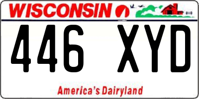 WI license plate 446XYD