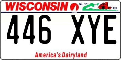 WI license plate 446XYE