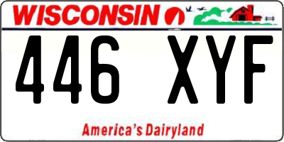 WI license plate 446XYF