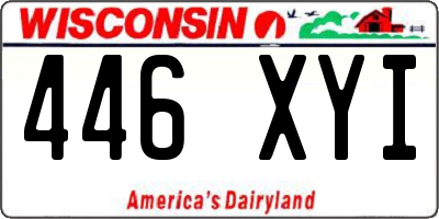 WI license plate 446XYI