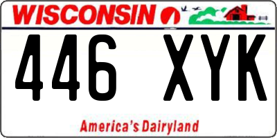 WI license plate 446XYK