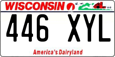 WI license plate 446XYL
