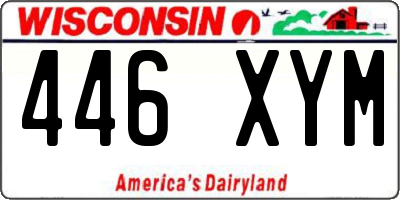 WI license plate 446XYM