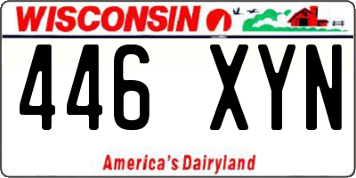WI license plate 446XYN