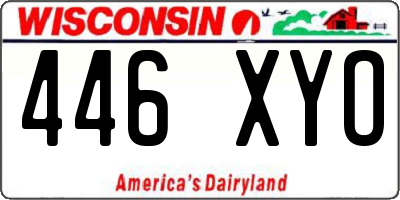 WI license plate 446XYO