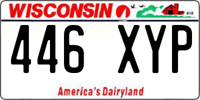 WI license plate 446XYP