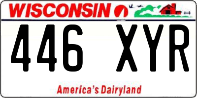 WI license plate 446XYR