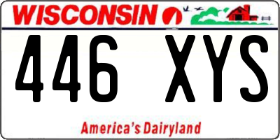 WI license plate 446XYS