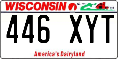 WI license plate 446XYT