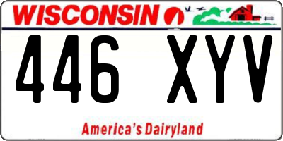 WI license plate 446XYV