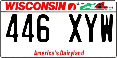 WI license plate 446XYW