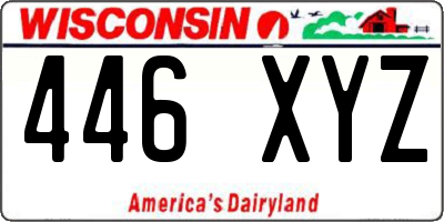 WI license plate 446XYZ