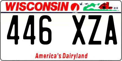 WI license plate 446XZA