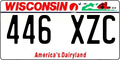 WI license plate 446XZC