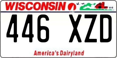 WI license plate 446XZD