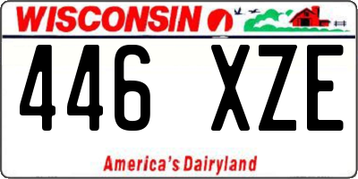 WI license plate 446XZE