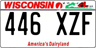 WI license plate 446XZF