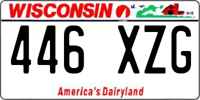 WI license plate 446XZG