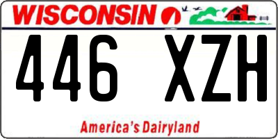 WI license plate 446XZH