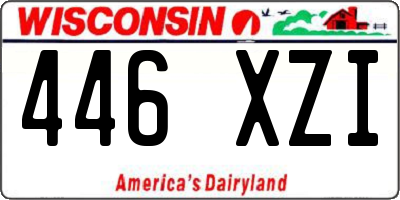 WI license plate 446XZI