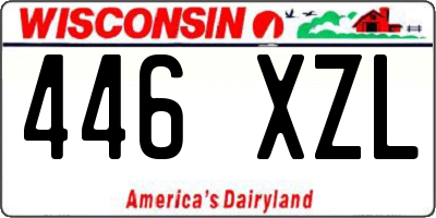 WI license plate 446XZL