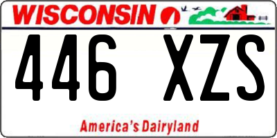 WI license plate 446XZS