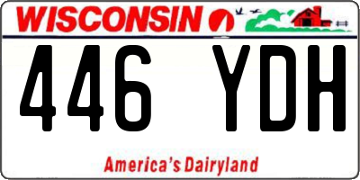 WI license plate 446YDH