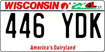 WI license plate 446YDK
