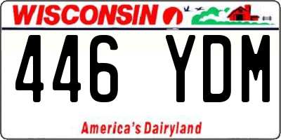 WI license plate 446YDM