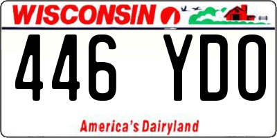 WI license plate 446YDO