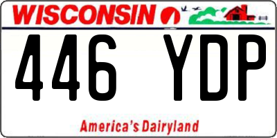 WI license plate 446YDP